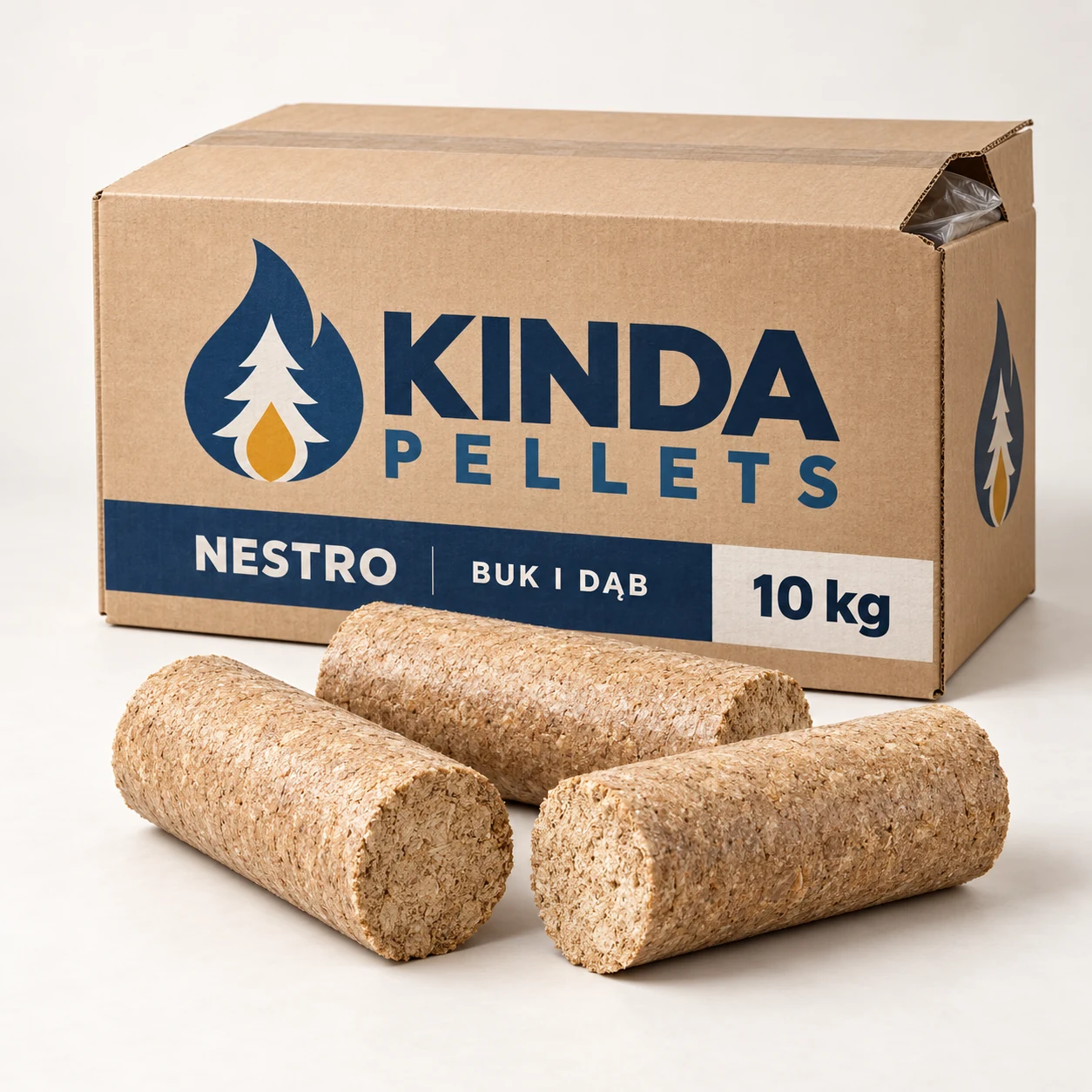 Brykiet bukowo-dębowy Nestro · paleta 960 kg (96 × 10 kg)