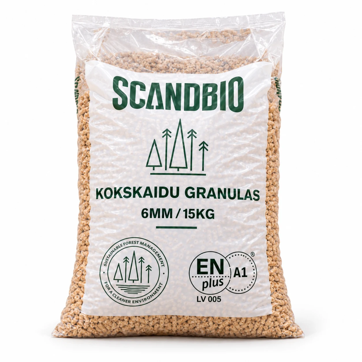 Pellet Scandbio 6 mm · 975 kg (65 worków × 15 kg)