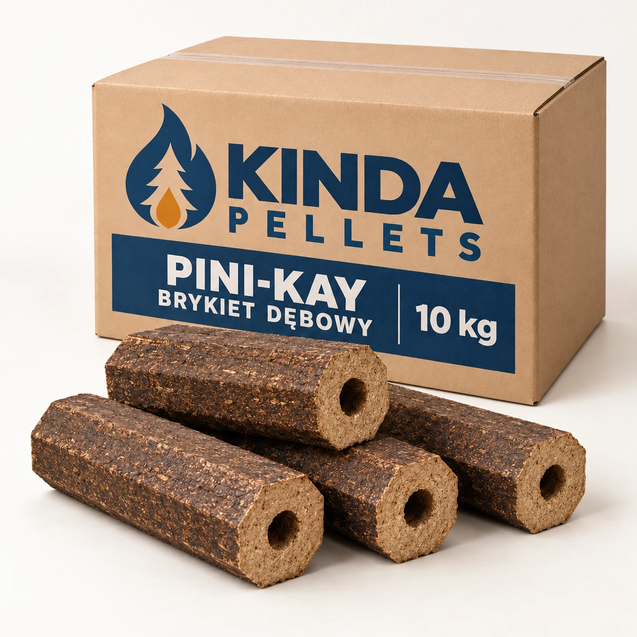 Brykiet dębowy Pini-Kay · paleta 960 kg (96 × 10 kg)